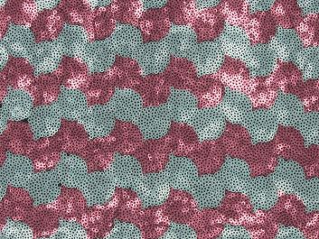 3mm Sequin Tulle with Two Tone Wave, Pink and Aqua