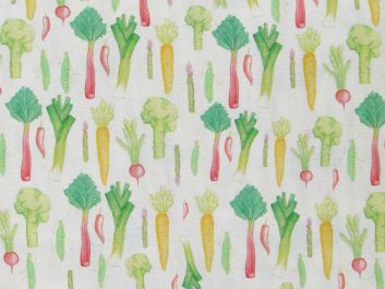 5 a Day Cotton Print, White