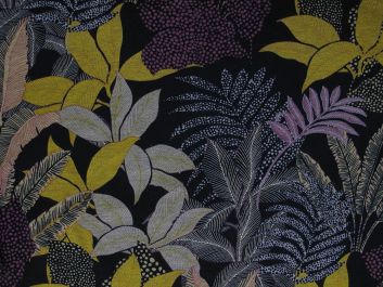 Autumn Flora Printed Ponte Roma, Purple