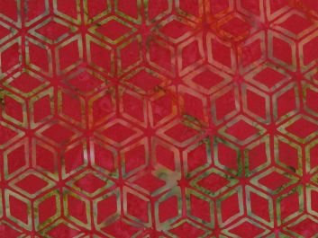 Bali Batik Cotton, Star Cube, Flame