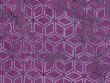 Bali Batik Cotton, Star Cube, Grape
