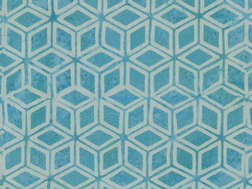 Bali Batik Cotton, Star Cube, Ocean