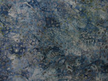 Bali Batik Cotton, Tribal Leaf, Admiral