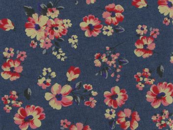 Blossom Flutter Printed Denim