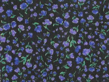 Blue Flower Flutter Printed Mesh