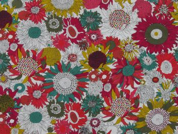 Boho Jardin Cotton Poplin, Ruby