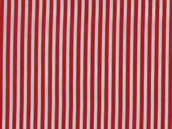 Candy Stripe Polycotton Print, Red