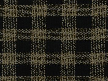 Checked Boucle Polyviscose Suiting, Black