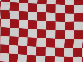 Chef Check Cotton Twill, Red