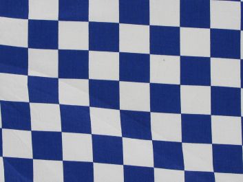 Chef Check Cotton Twill, Royal