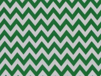 Chevron Polycotton Print, Emerald