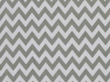 Chevron Polycotton Print, Grey