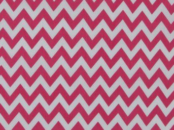 Chevron Polycotton Print, Pink