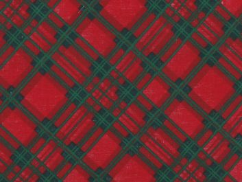 Christmas Check Polycotton Print, Red