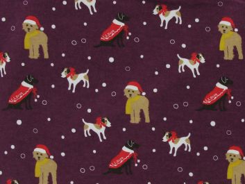 Christmas Pups Brushed Cotton Winceyette