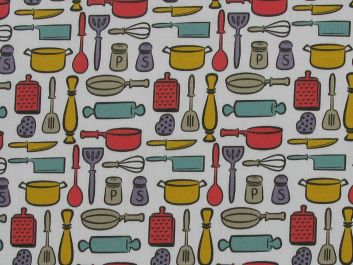 Cooks Tools Cotton Print