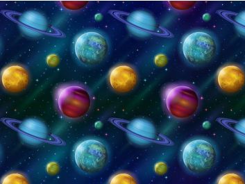Cosmic Collection Cotton Print, Outer Worlds