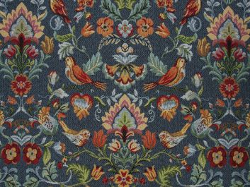 Cotton Rich Woven Tapestry, William, Blue