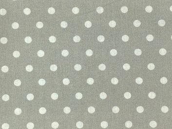 Craft Collection Cotton Print, Pea Spot, Silver
