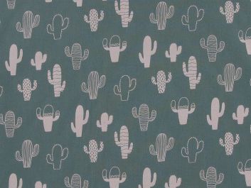 Crafty Cactus Cotton Poplin, Jade