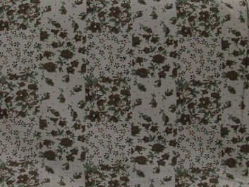 Dark Rose Patch Cotton Print, Black