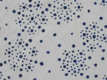 Deadstock Glitter Floral Burst, Ivory