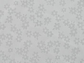 Deadstock Sheer Daisy Polycotton, White