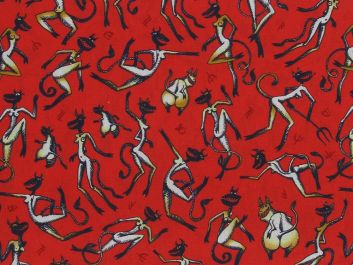Devil Dance Cotton Print
