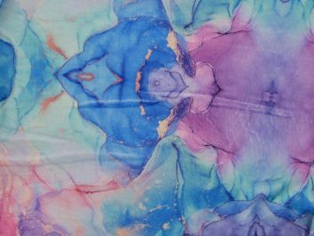 Digital Print Soft Huggle Fleece, Multi Marble