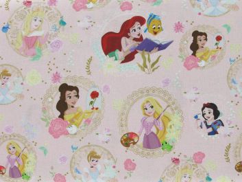 Disney Princess Frames Cotton Print