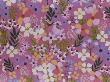 Dizzy Flora Cotton Print, Pink