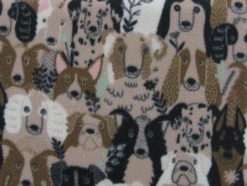 Dog Crowd Polar Fleece