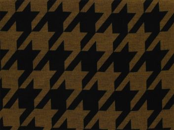 Dogtooth Check Printed Ponte Roma, Brown