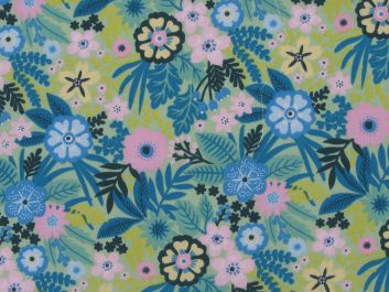 Exotic Flora Polycotton Print, Mint