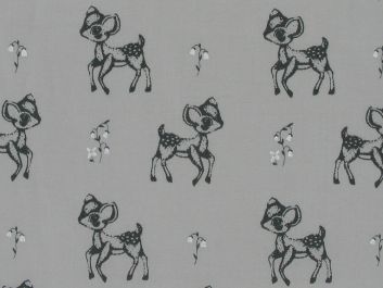 Fawn Forest Polycotton, Grey