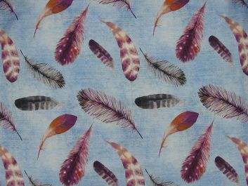 Feather Mix Digital Jersey Print