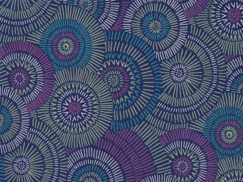 Firework Display Cotton Print, Navy