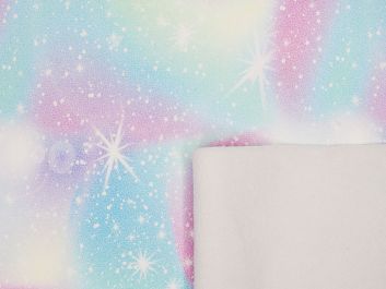 Fleece Backed Showerproof Soft Shell, Pastel Galaxy