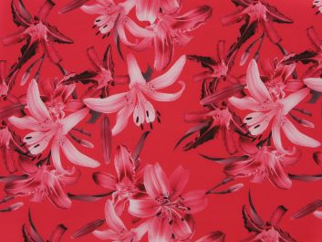 Fleece Backed Showerproof Soft Shell, Vibrant Lilies