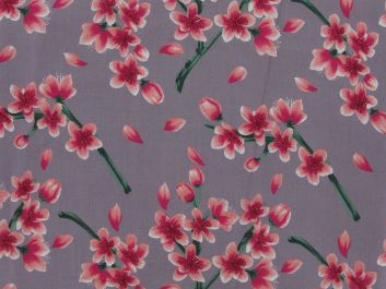 Flora Scatter Viscose Print, Mink