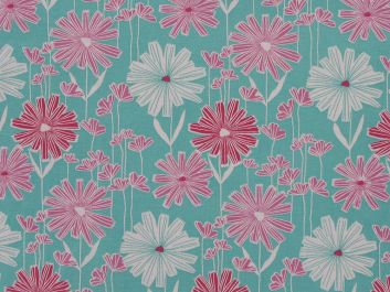 Floral Imagination Cotton Print, Turquoise