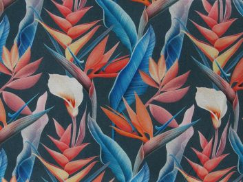 Floral Paradise Cotton, Navy