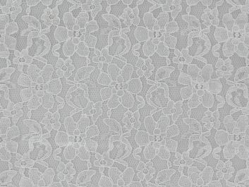 Flower Flutter Corded Lace, White