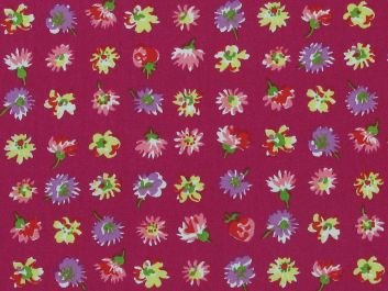 Fluttering Floral Cotton Poplin Print, Cerise