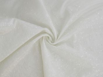 Folding Leaves Embroidered Polyviscose, Ivory