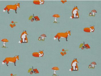 Fox Forest Polycotton, Duck Egg