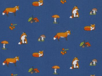 Fox Forest Polycotton, Royal