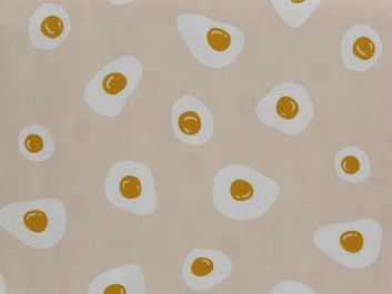 Fried Egg Digital Cotton Print