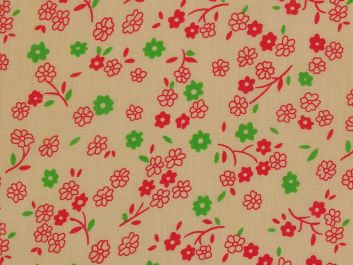 Fun Flutter Daisy Polycotton Print, Yellow