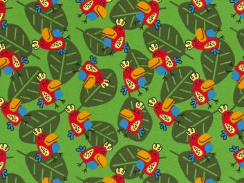 Fun Time Safari Cotton Jersey, Parrot